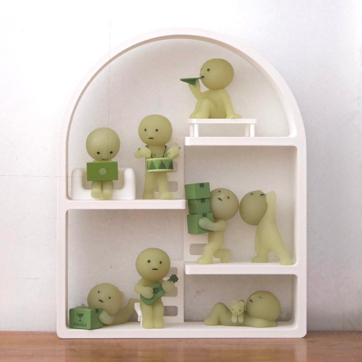 Smiski Display Stand | Mirrored Arch Edition | Mini Figure Organizer Shelf