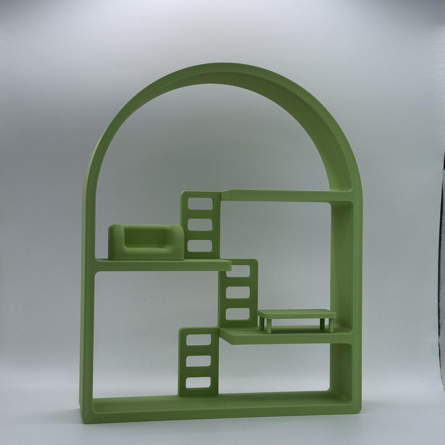 Smiski Display Stand | Mirrored Arch Edition | Mini Figure Organizer Shelf
