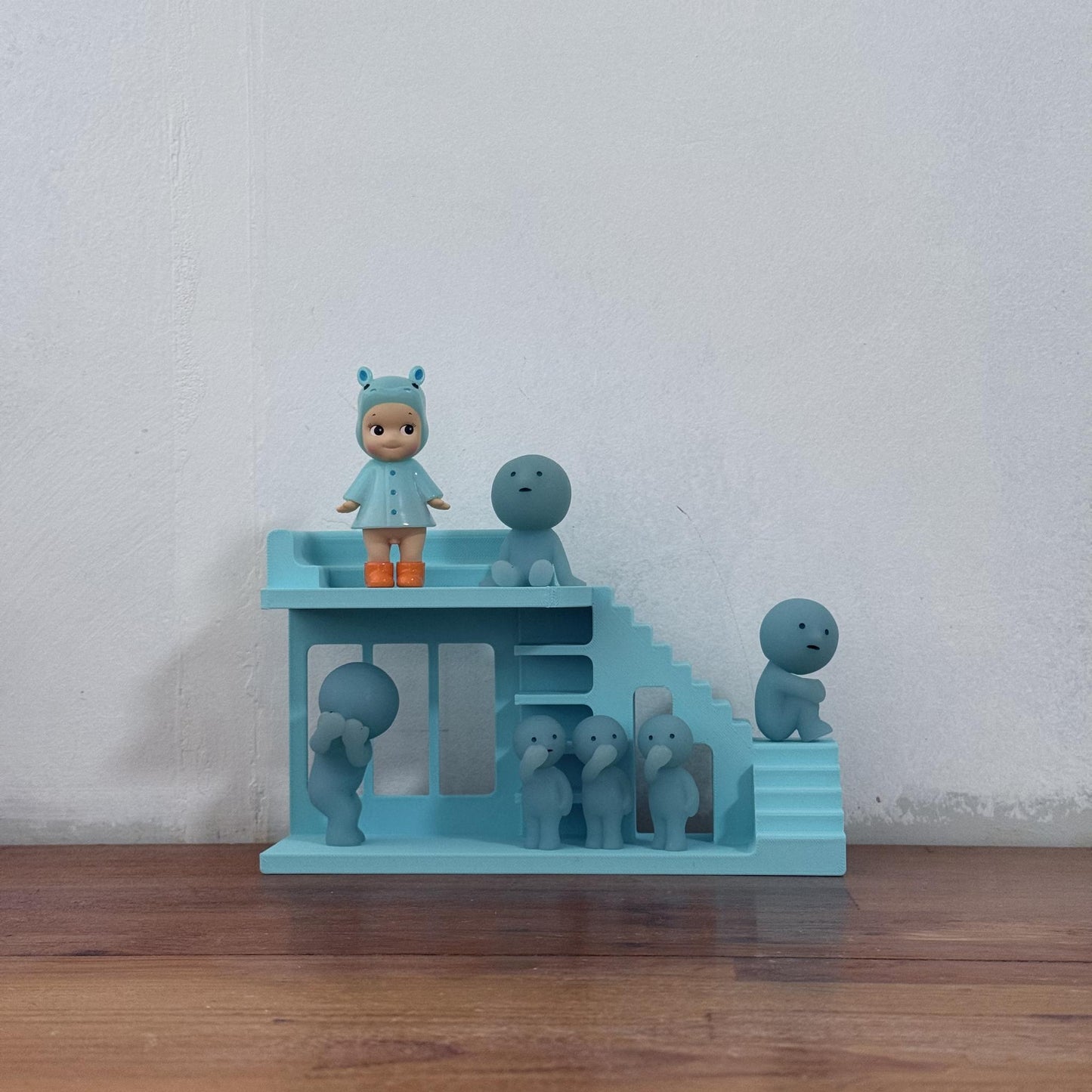 Smiski Display Stand | Mini Living Mirrored Edition | Mini Figure Organizer Display