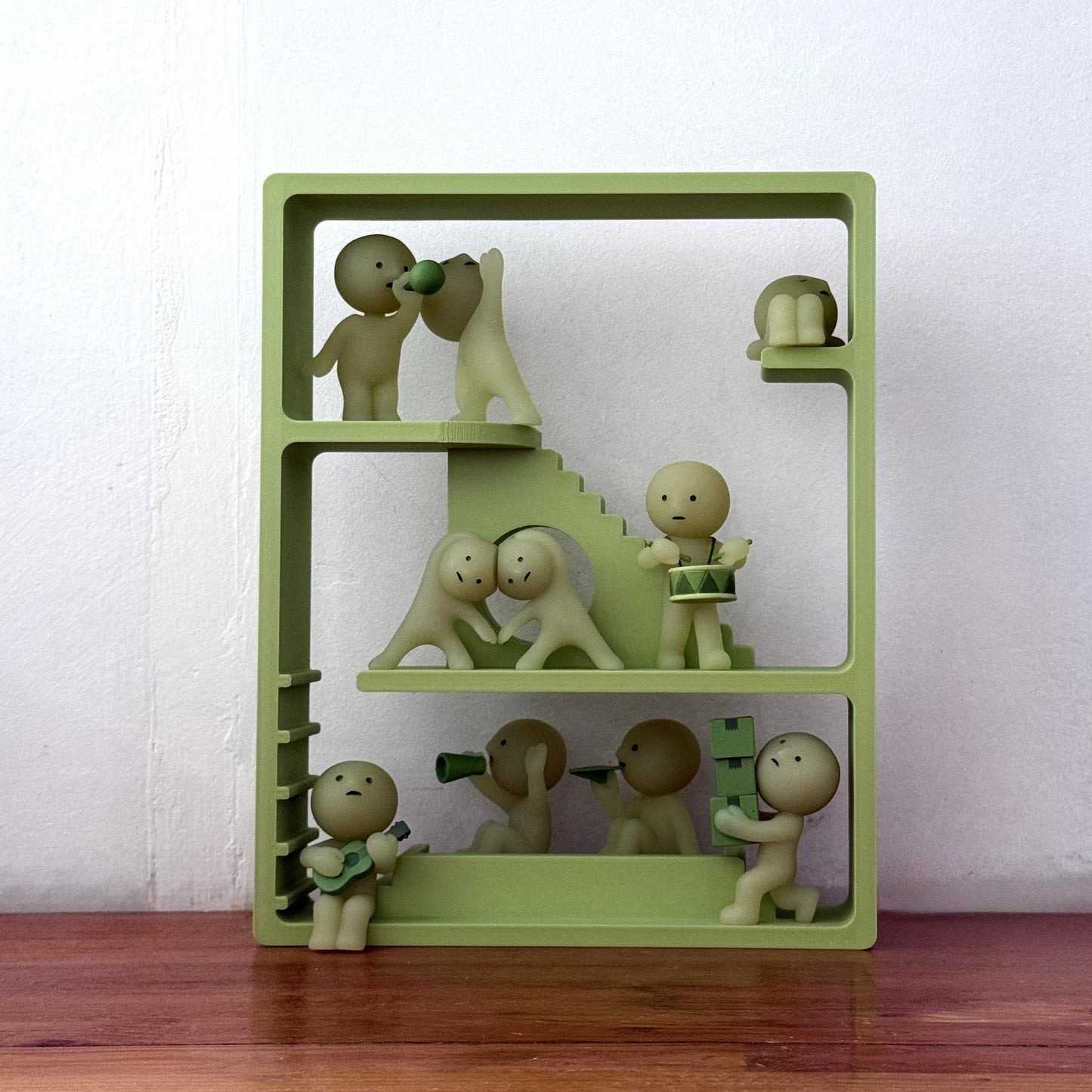 Smiski Display Stand | Mirror Block Edition | Mini Figure Organizer Shelf