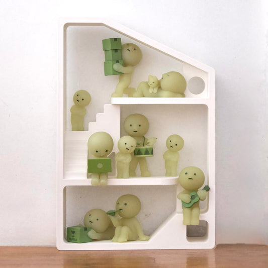 Smiski Display Stand | Mirror Playground Edition | Mini Figure Organizer Shelf