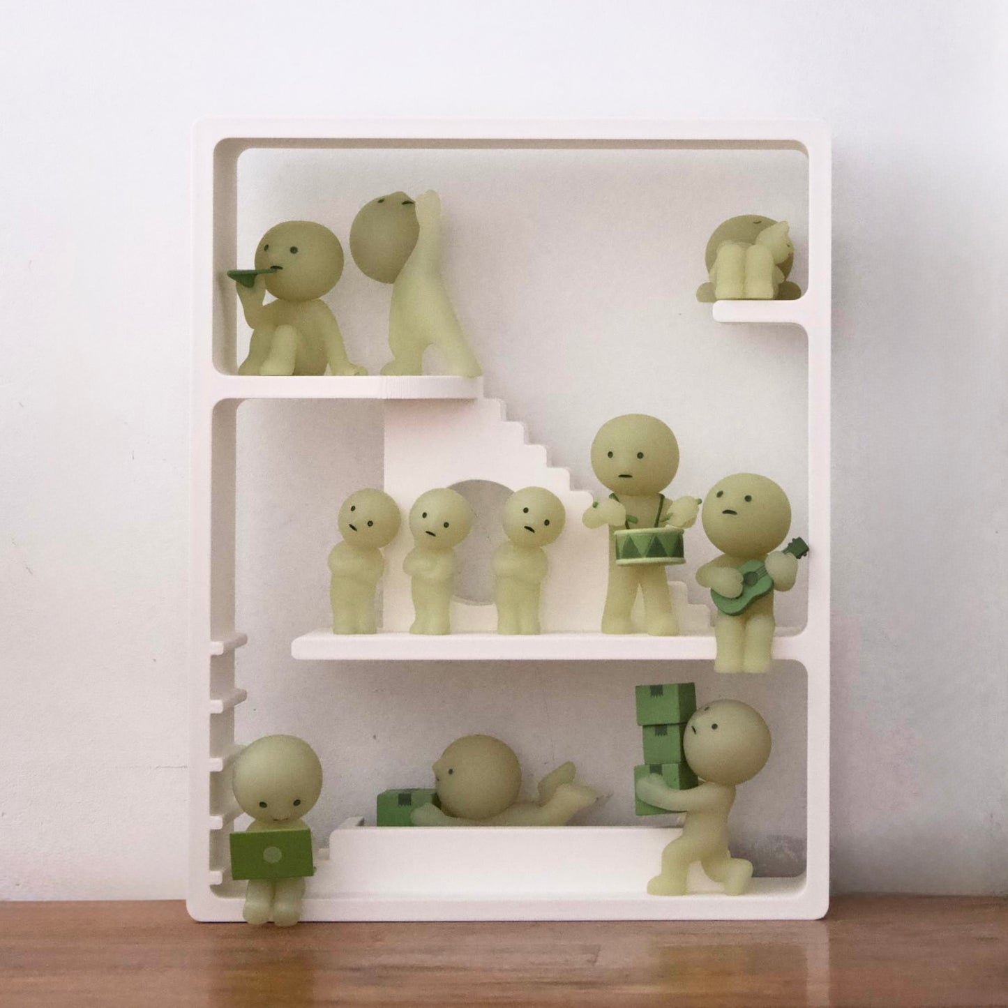 Smiski Display Stand | Mirror Block Edition | Mini Figure Organizer Shelf