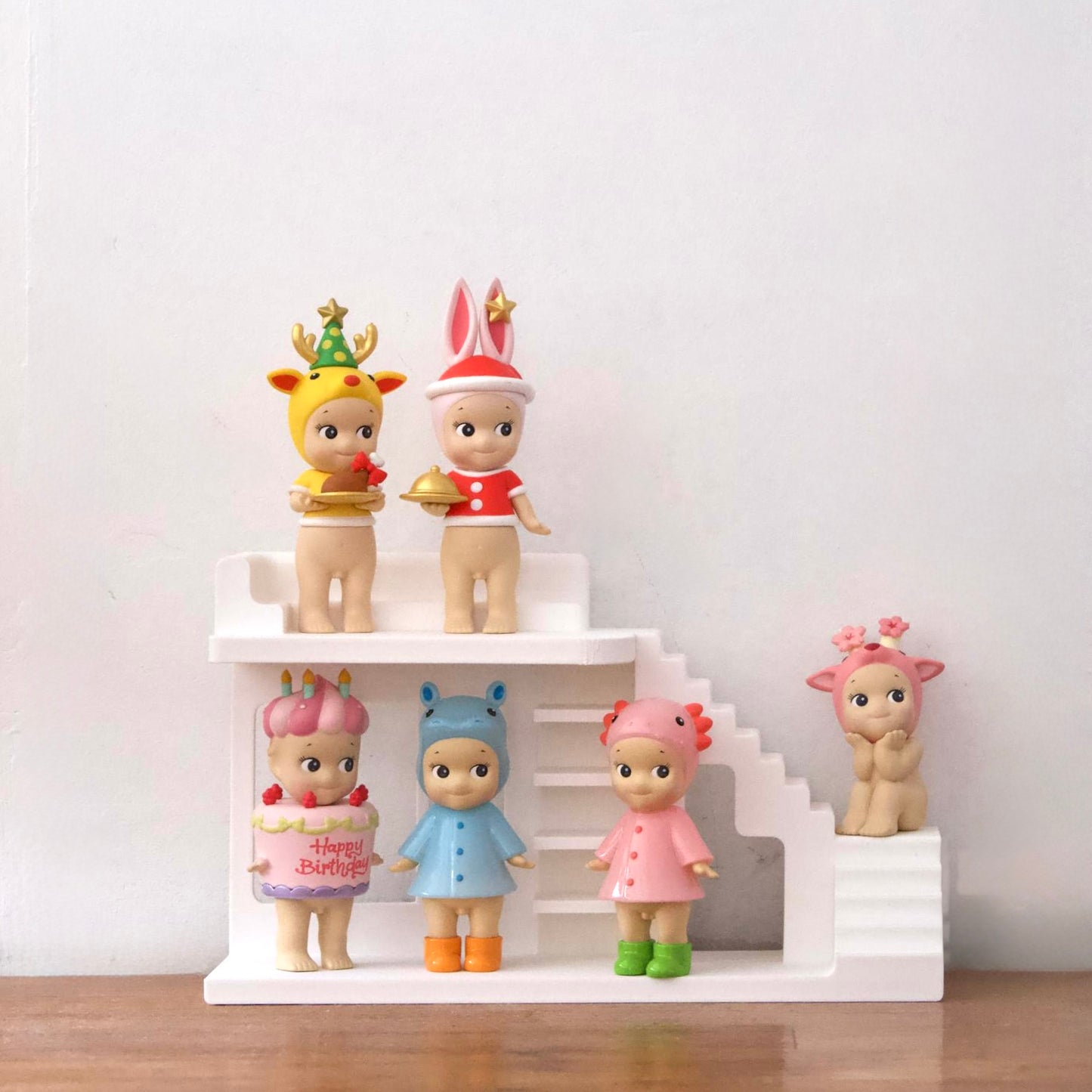 Smiski Display Stand | Mini Living Mirrored Edition | Mini Figure Organizer Display