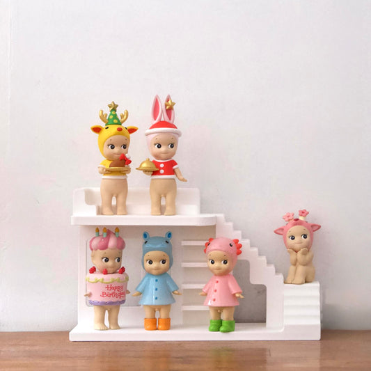 Smiski Display Stand | Mini Living Mirrored Edition | Mini Figure Organizer Display