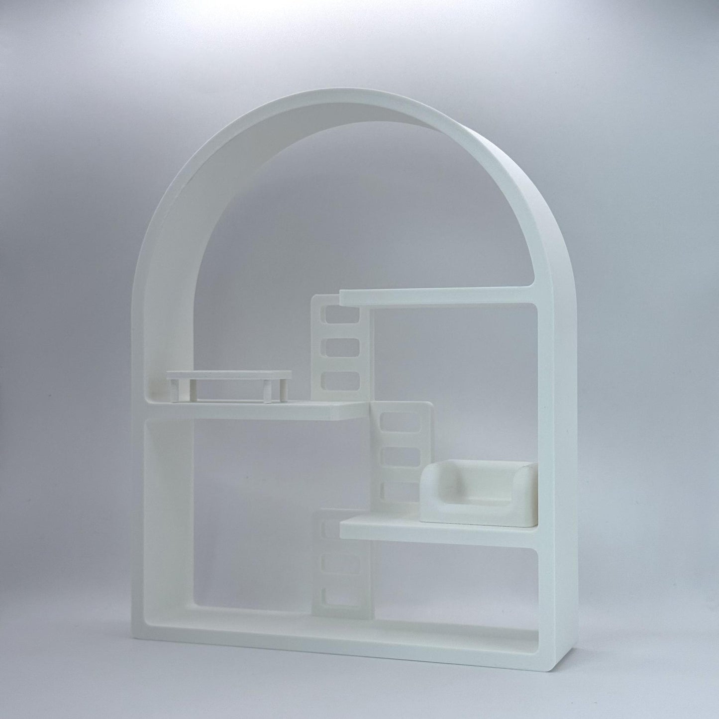 Smiski Display Stand | Mirrored Arch Edition | Mini Figure Organizer Shelf