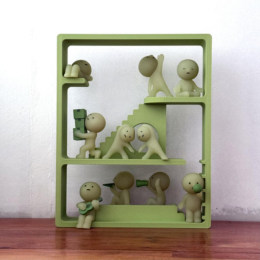 Smiski Display Stand – Block Edition | Mini Figure Organizer Shelf