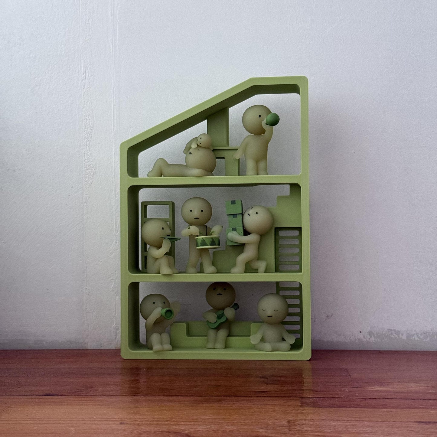 Smiski Display Stand | Mirror Fireplace Edition | Mini Figure Organizer Shelf