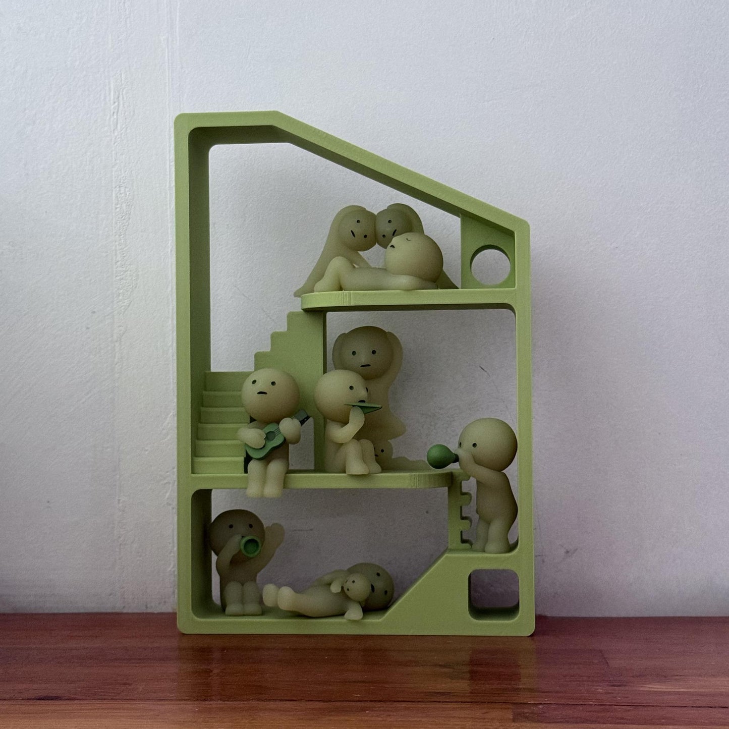 Smiski Display Stand | Mirror Playground Edition | Mini Figure Organizer Shelf