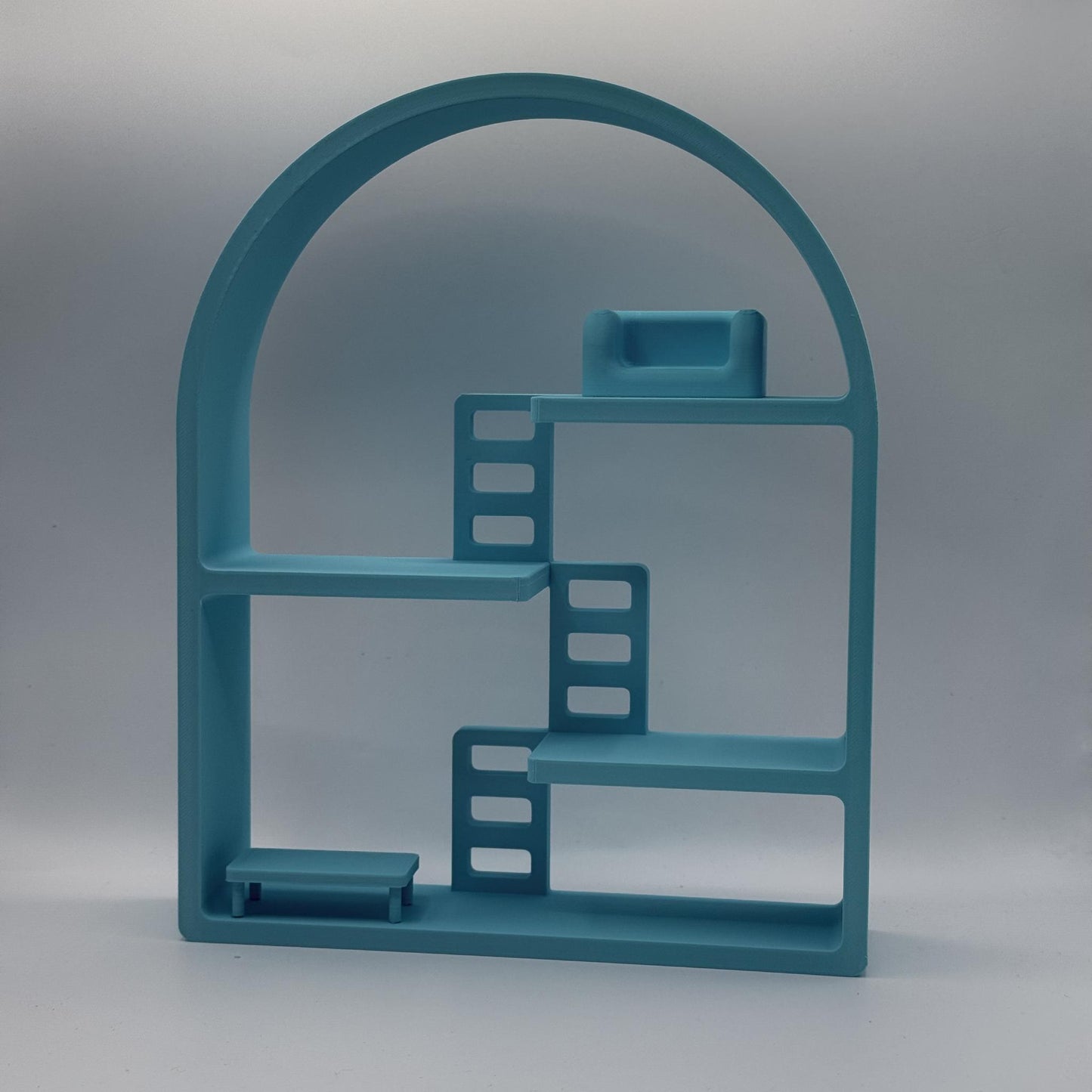 Smiski Display Stand | Mirrored Arch Edition | Mini Figure Organizer Shelf