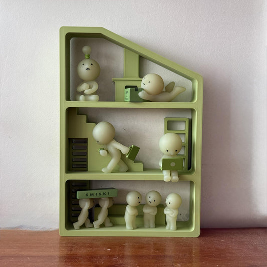 Smiski Display Stand – Fireplace Edition | Mini Figure Organizer Shelf