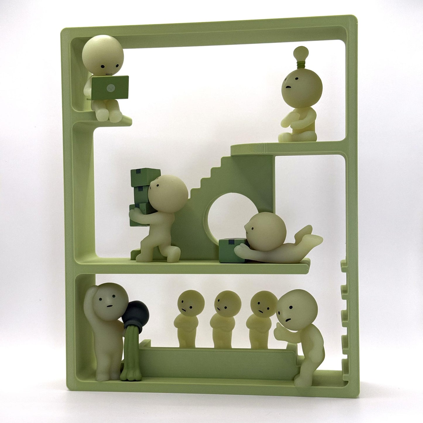 Smiski Display Stand – Block Edition | Mini Figure Organizer Shelf