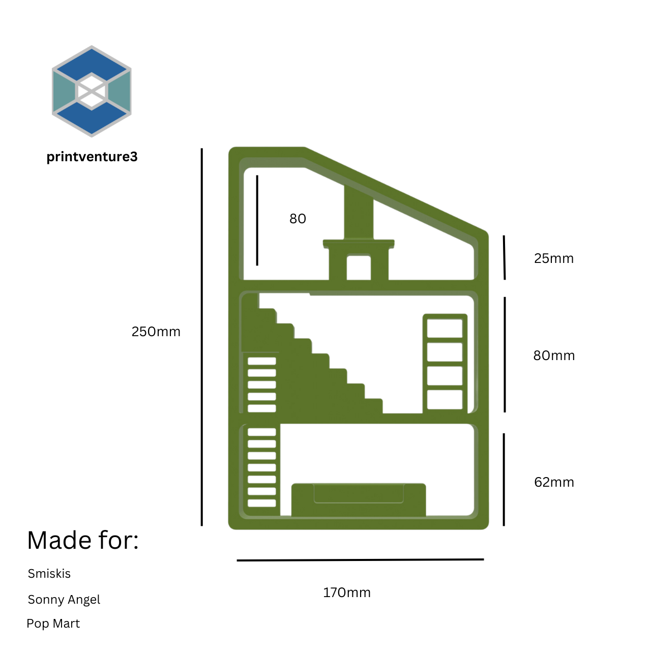 Smiski Display Stand – Fireplace Edition | Mini Figure Organizer Shelf
